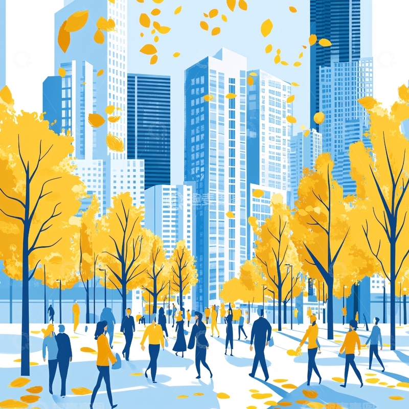 高清大图下载【趣麦麦图】城市秋季