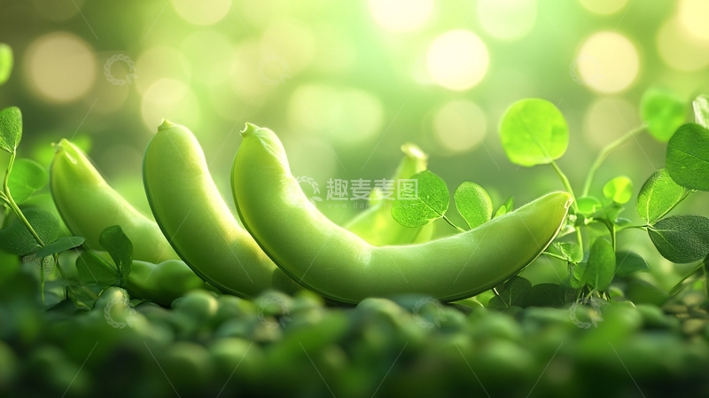 高清大图下载【趣麦麦图】绿豆场景图