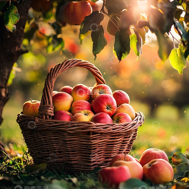 高清大图下载【趣麦麦图】苹果秋季丰收采摘2