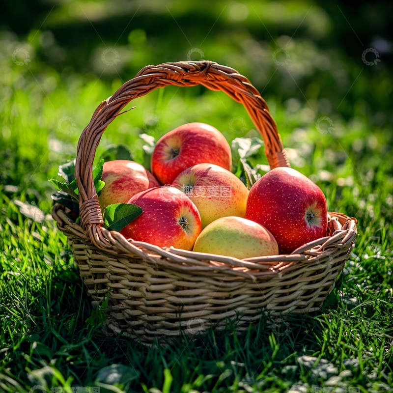 高清大图下载【趣麦麦图】一篮水蜜桃
