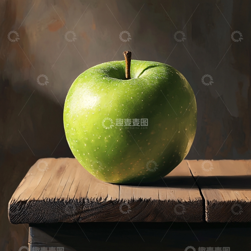 高清大图下载【趣麦麦图】艺术化青苹果
