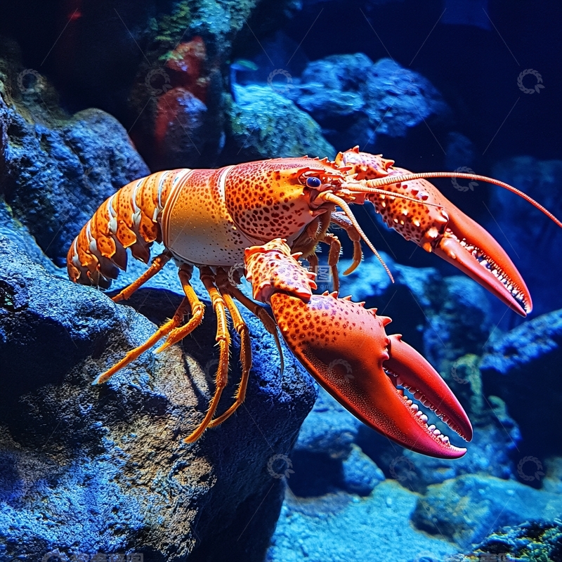 高清大图下载【趣麦麦图】海底龙虾