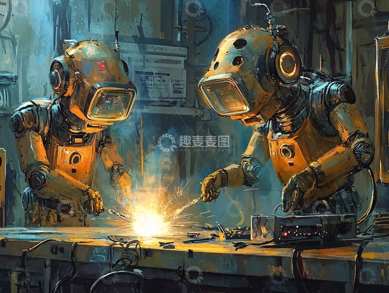 高清大图下载【趣麦麦图】焊接自动化