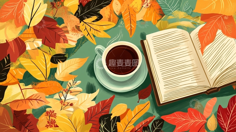 高清大图下载【趣麦麦图】阅读插画插图