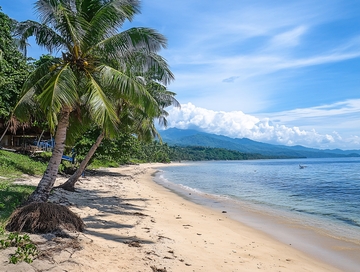 椰林海滩图片素材下载