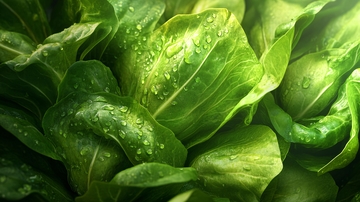 万年青叶上雨滴