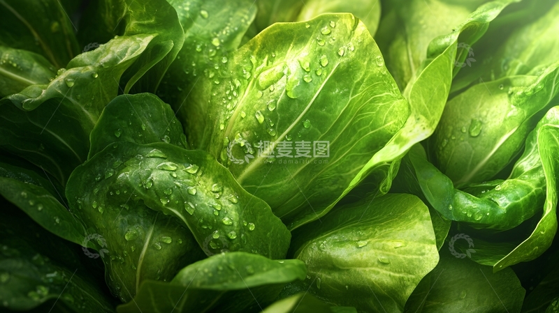高清大图下载【趣麦麦图】万年青叶上雨滴