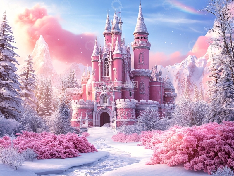 高清大图下载【趣麦麦图】梦幻粉红色城堡2