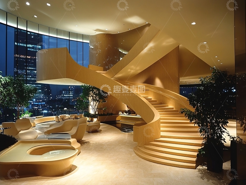 高清大图下载【趣麦麦图】楼宇休闲角
