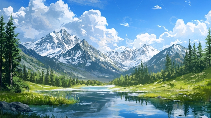 高清大图下载【趣麦麦图】宽屏风景画7