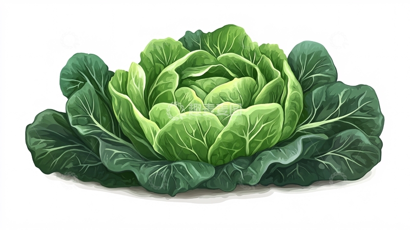 高清大图下载【趣麦麦图】卷心菜插画3