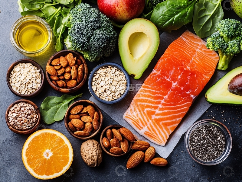 高清大图下载【趣麦麦图】富含矿物质食品