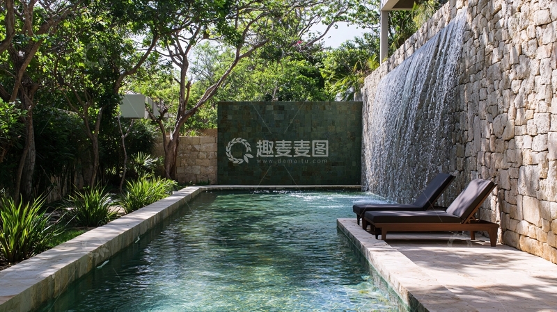 高清大图下载【趣麦麦图】庭院水墙设计