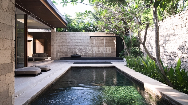高清大图下载【趣麦麦图】庭院地下水池设计