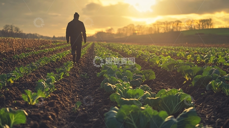高清大图下载【趣麦麦图】冬季卷心菜生长