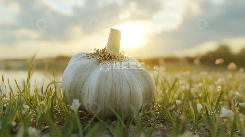 高清大图下载【趣麦麦图】阳光下的大蒜头