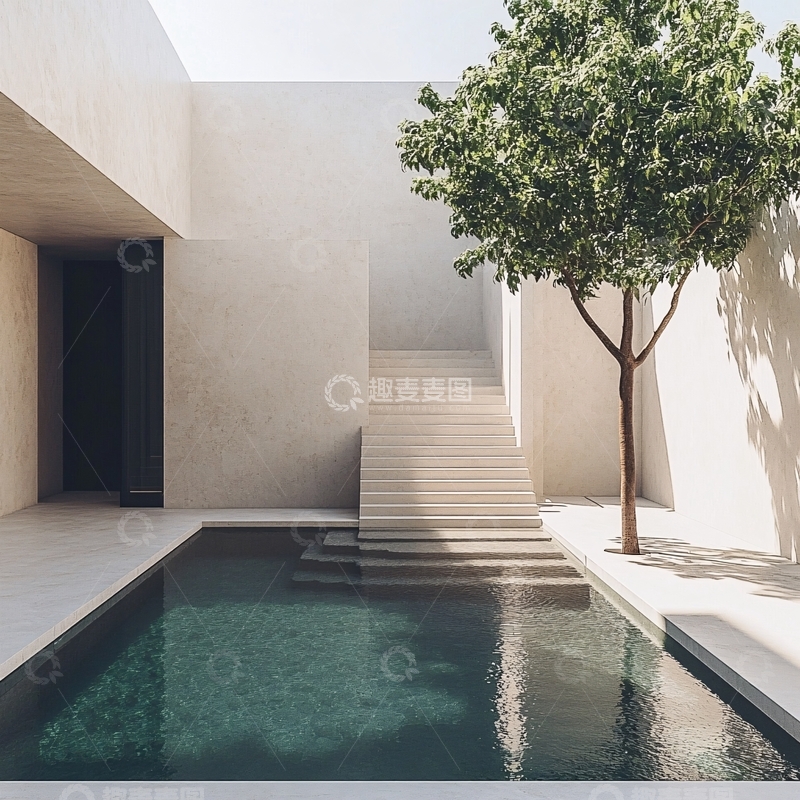 高清大图下载【趣麦麦图】当代庭院