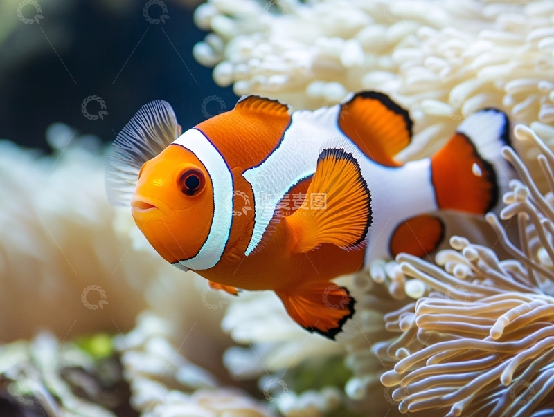 高清大图下载【趣麦麦图】小丑鱼海葵1