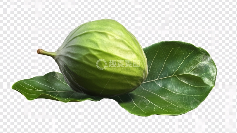 高清大图下载【趣麦麦图】绿色无花果素材1