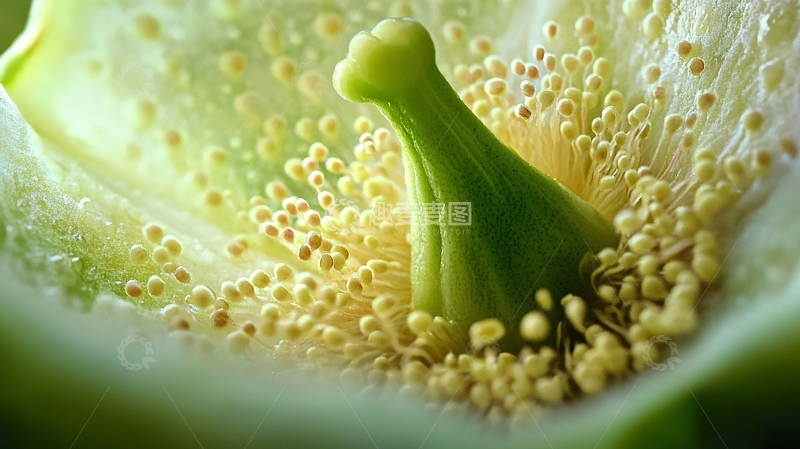 高清大图下载【趣麦麦图】丝瓜花微距