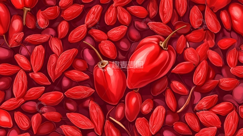 高清大图下载【趣麦麦图】枸杞插画设