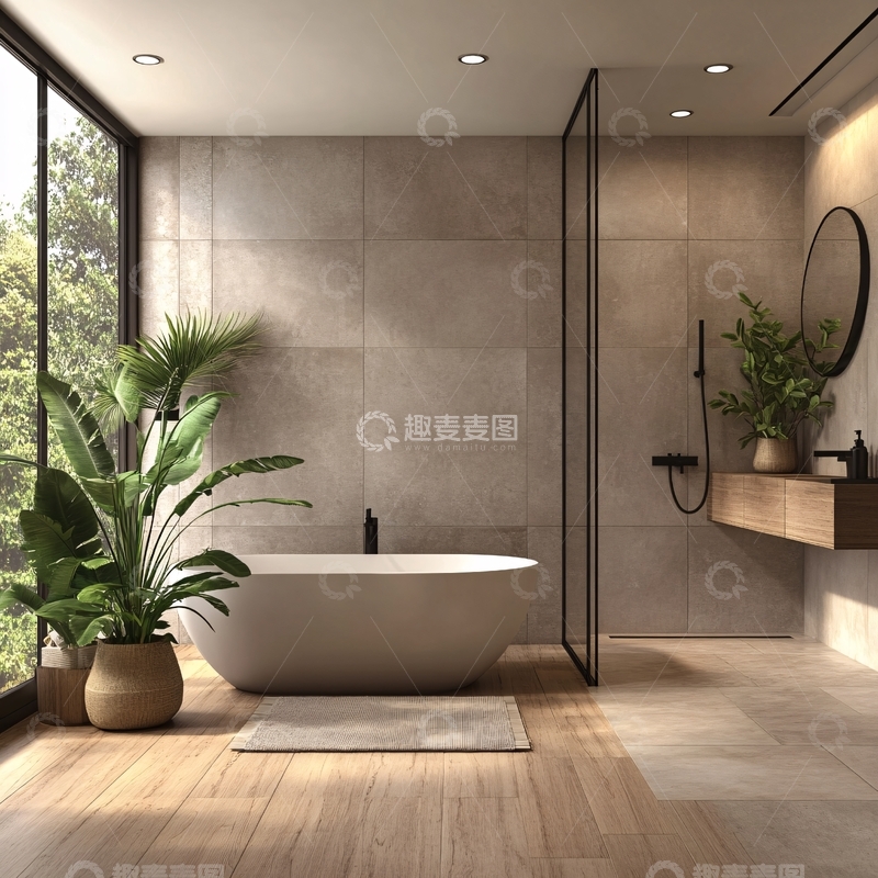 高清大图下载【趣麦麦图】植物卫浴间