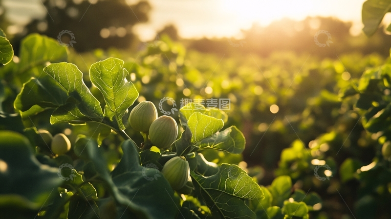 高清大图下载【趣麦麦图】阳光下的蚕豆苗1