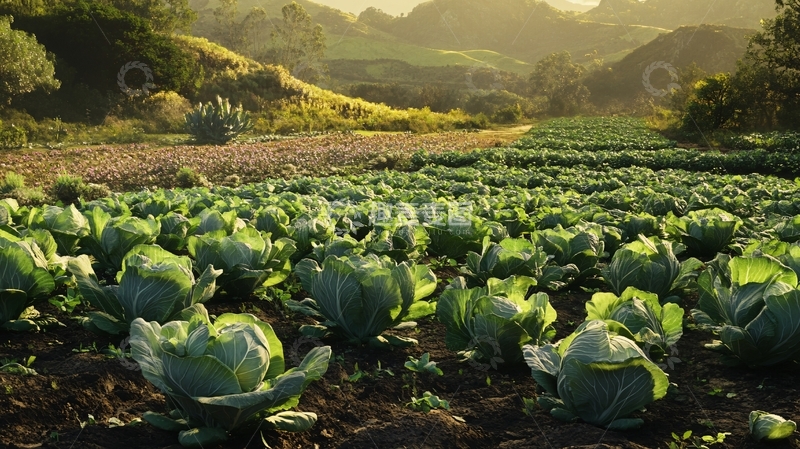 高清大图下载【趣麦麦图】包心菜菜地