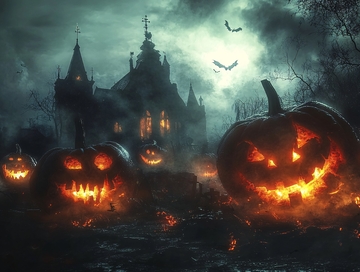 万圣节南瓜灯笼鬼屋图片大全3