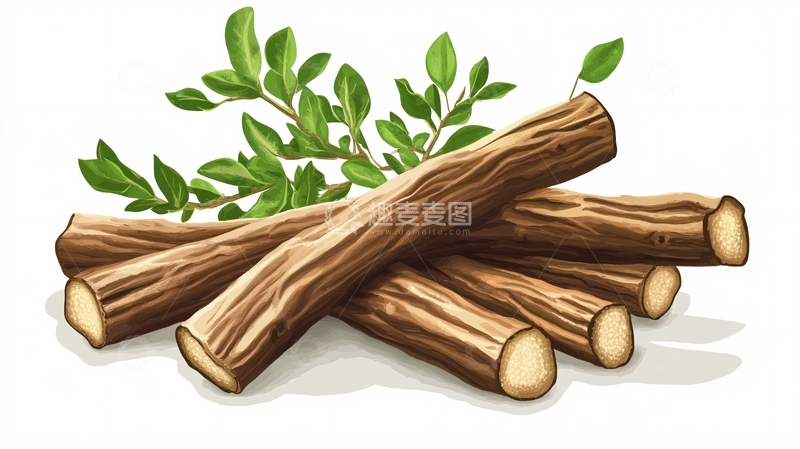 高清大图下载【趣麦麦图】-卡通木桩素材