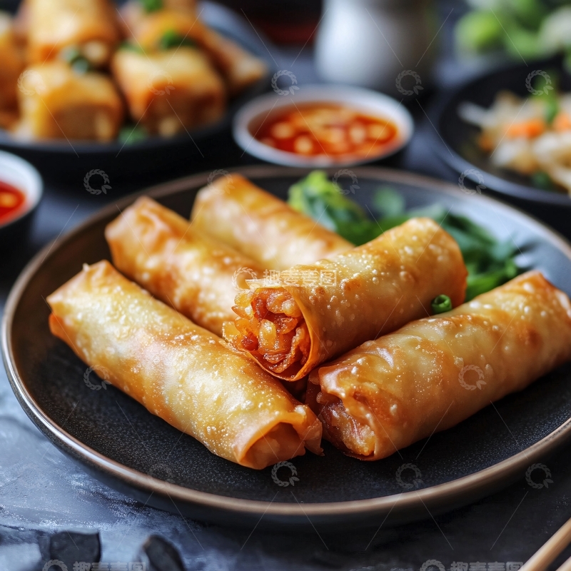 高清大图下载【趣麦麦图】春卷主图