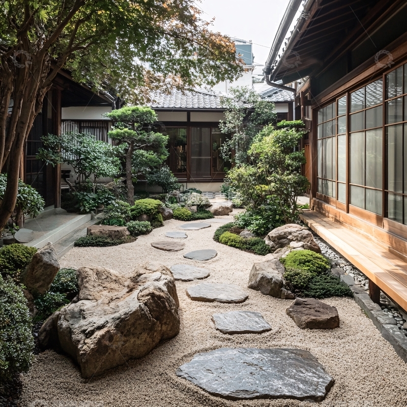 高清大图下载【趣麦麦图】日式庭院维护