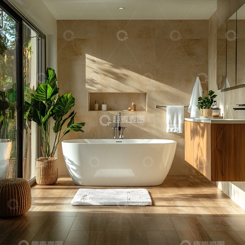 高清大图下载【趣麦麦图】雨林浴缸1