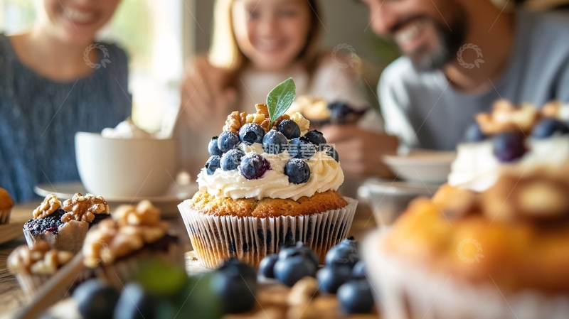 高清大图下载【趣麦麦图】蓝莓松饼