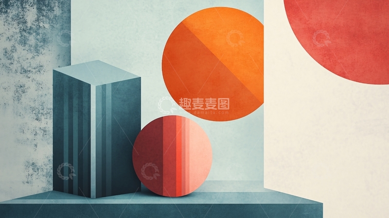 高清大图下载【趣麦麦图】圆球几何装饰画