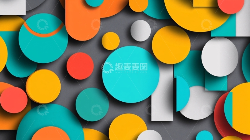 高清大图下载【趣麦麦图】圆圈圆饼墙纸2