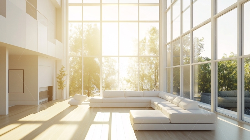 高清大图下载【趣麦麦图】大气客厅落地门窗场景7