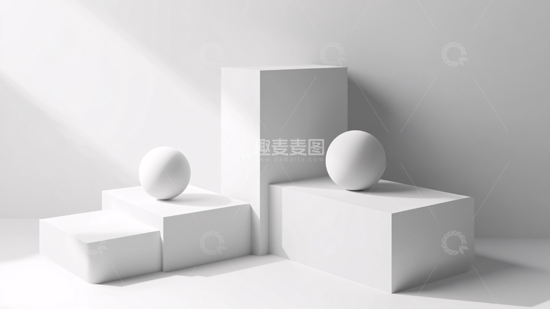 高清大图下载【趣麦麦图】立体几何概念场景
