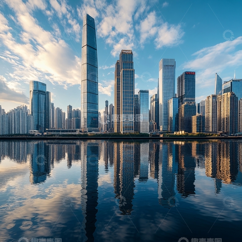 高清大图下载【趣麦麦图】cbd倒映