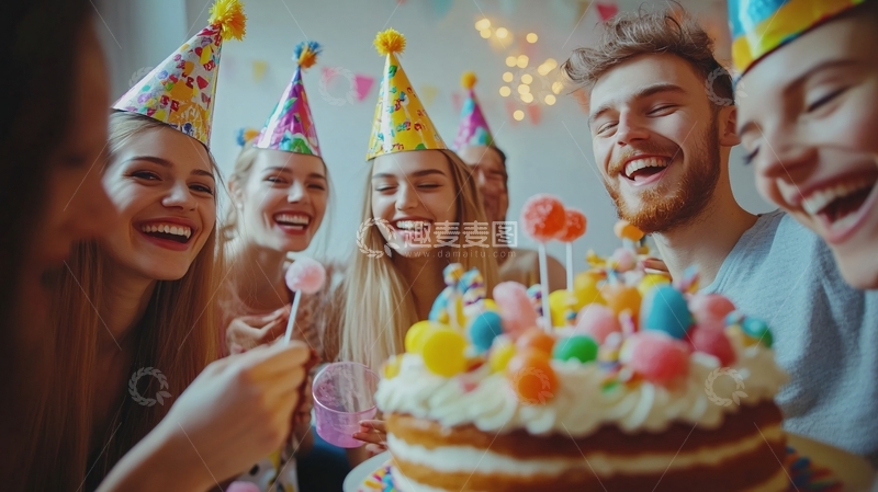 高清大图下载【趣麦麦图】站在党的生日聚会