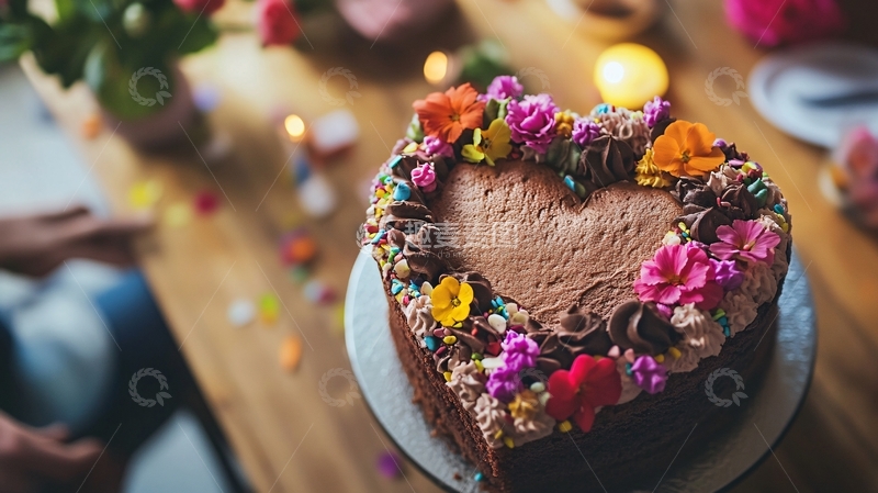 高清大图下载【趣麦麦图】母亲节巧克力蛋糕