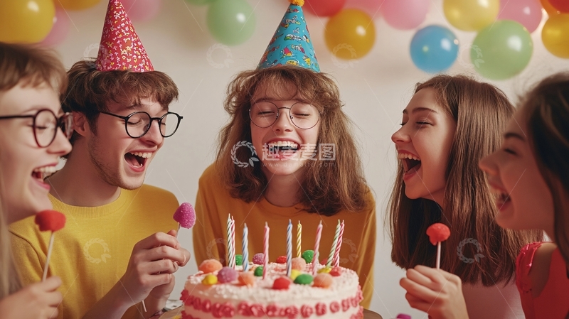 高清大图下载【趣麦麦图】庆生会儿童