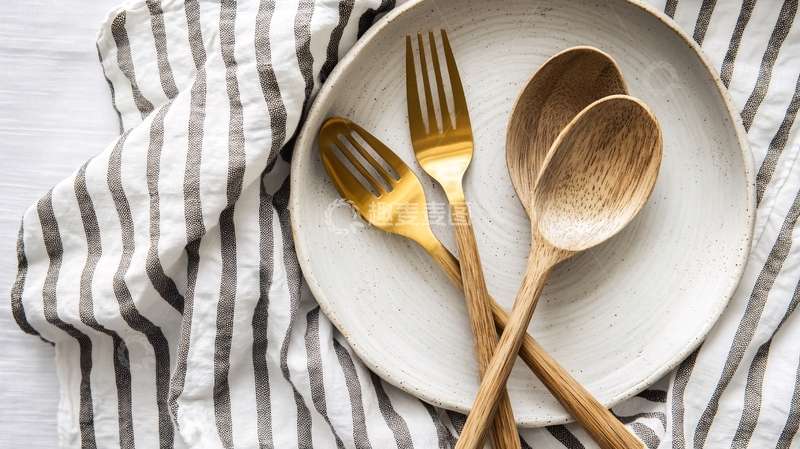 高清大图下载【趣麦麦图】榉木餐具