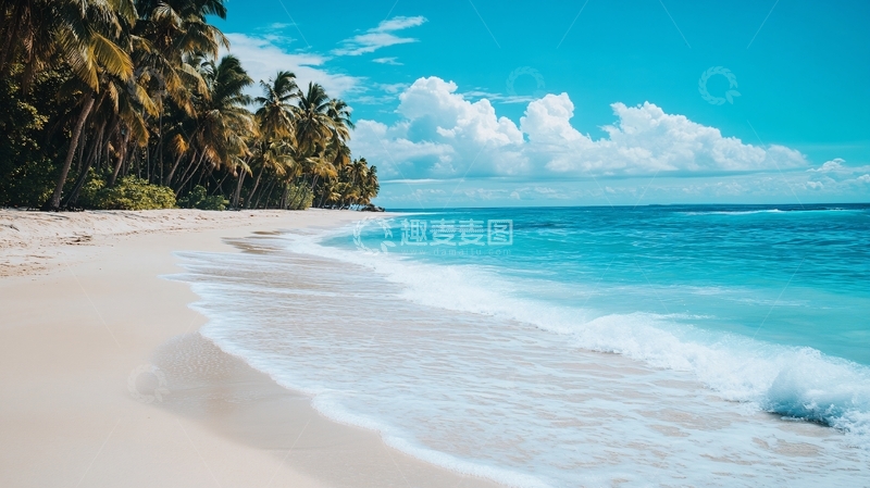 高清大图下载【趣麦麦图】唯美韵律自然海边背景1
