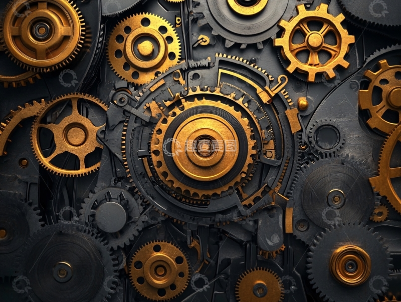 高清大图下载【趣麦麦图】工业风齿轮2