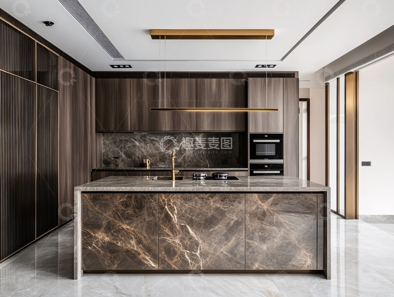 高清大图下载【趣麦麦图】现代轻奢橱柜效果图