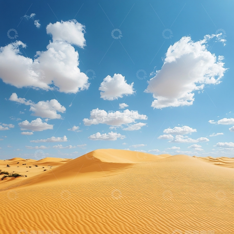 高清大图下载【趣麦麦图】蓝天白云荒漠1