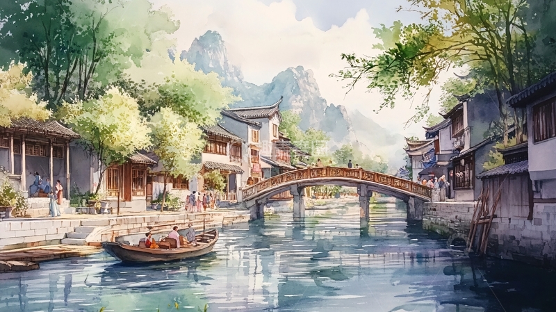 高清大图下载【趣麦麦图】古风动画场景