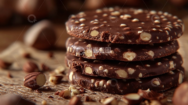 高清大图下载【趣麦麦图】坚果巧克力脆皮1