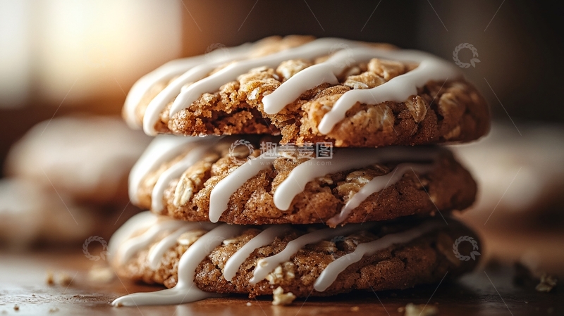 高清大图下载【趣麦麦图】燕麦饼干与糖霜装饰
